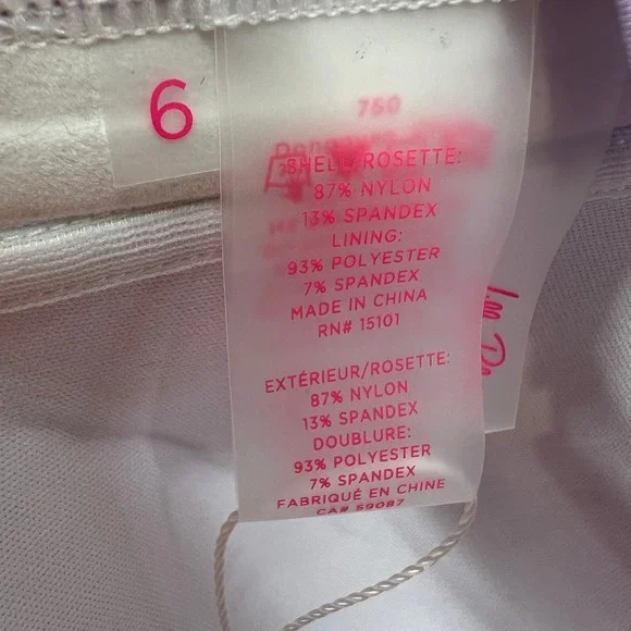 Lilly Pulitzer Lavender Rosette Bandeau Bikini Top Purple Floral Size 6 - Picture 5 of 7